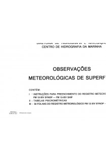IMPRESSO - OBSERVAÇÕES METEOROLÓGICAS DE SUPERFÍCE