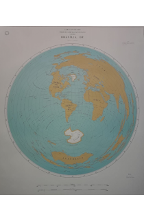 CARTA 10001 - CARTA DO MUNDO - PROJEÇÃO AZIMUTAL EQUIDISTANTE 