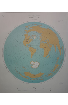 CARTA 10001 - CARTA DO MUNDO - PROJEÇÃO AZIMUTAL EQUIDISTANTE 